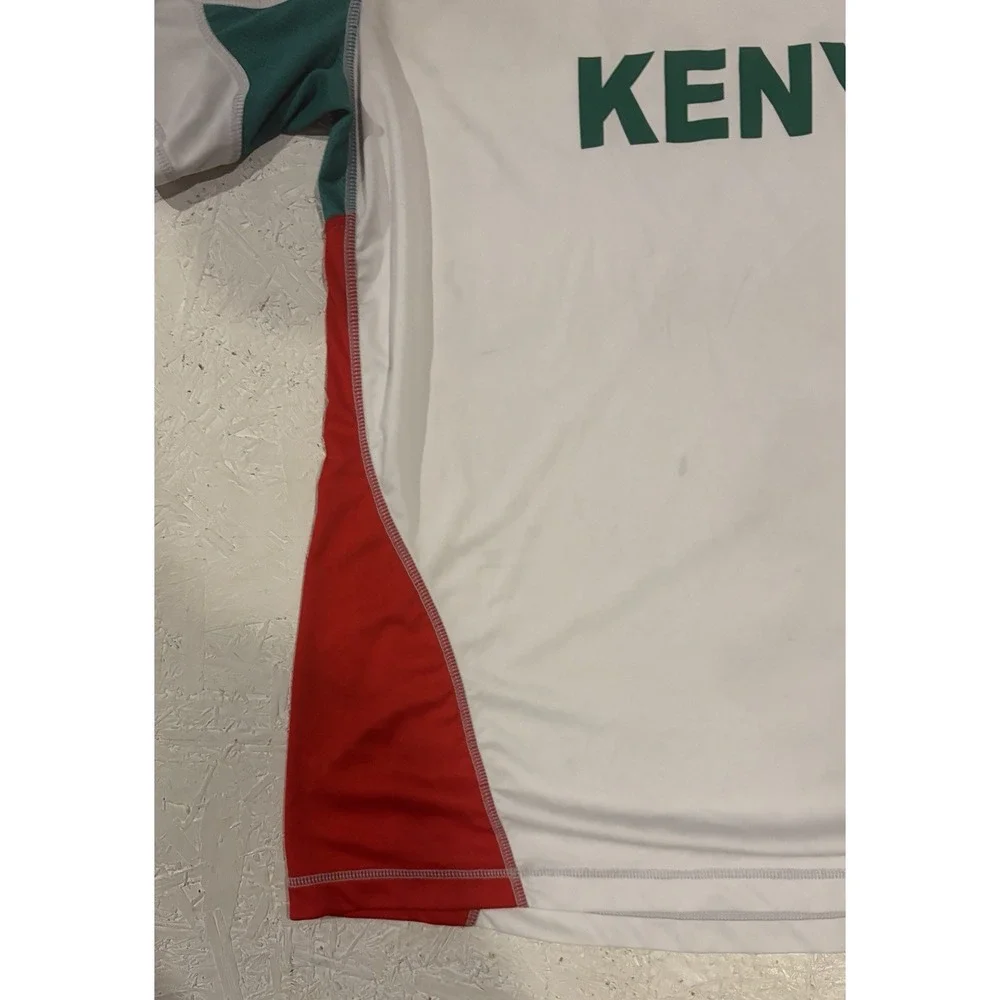 Adidas Kenya Soccer Jersey Mens Large White Football Federation Climacool